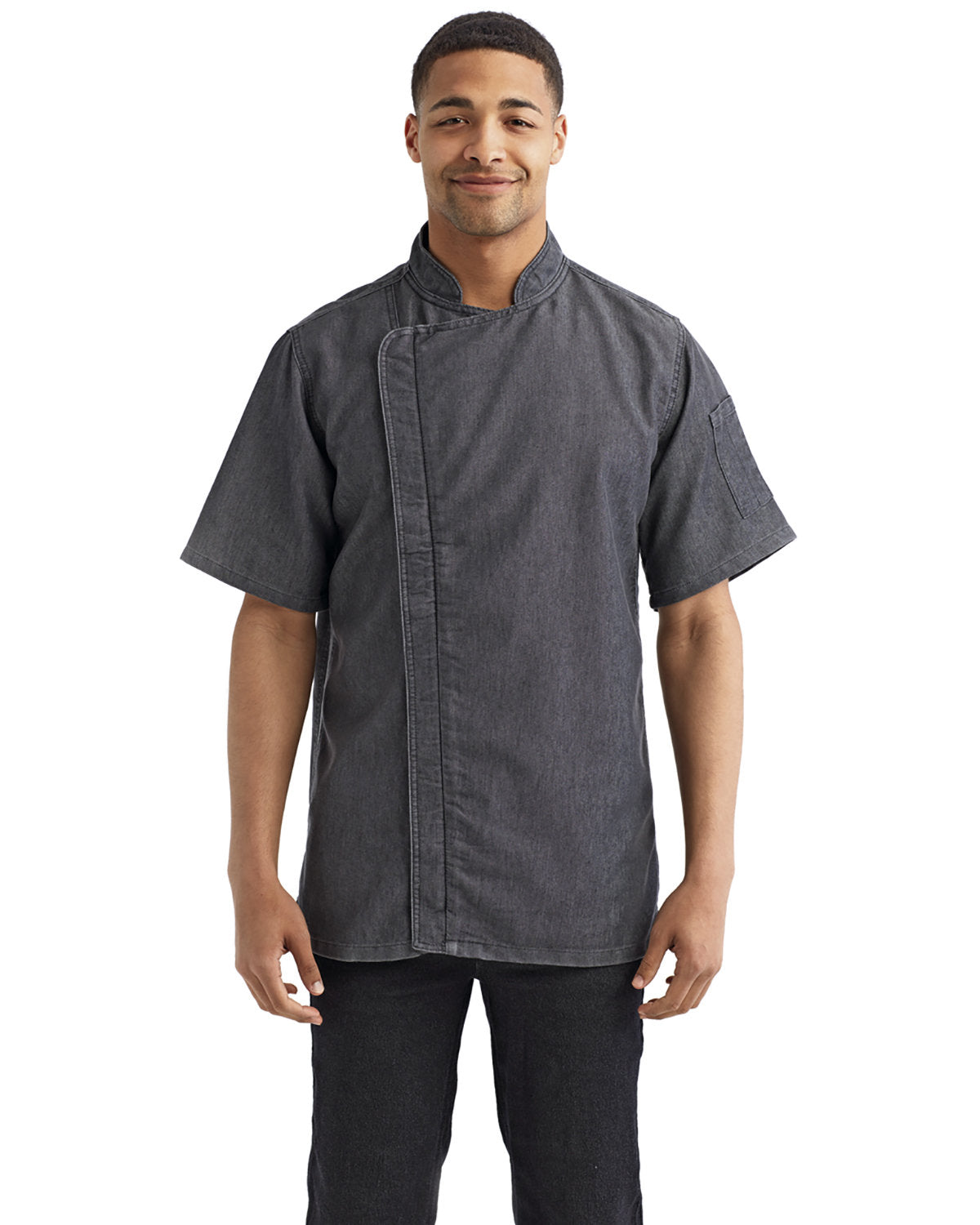 Artisan Collection by Reprime Unisex Zip-Close Short Sleeve Chef's Coat RP906