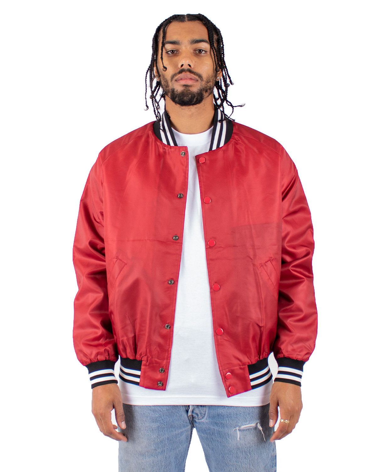 Shaka Wear Men's Varsity Bomber Jacket SHVBJ