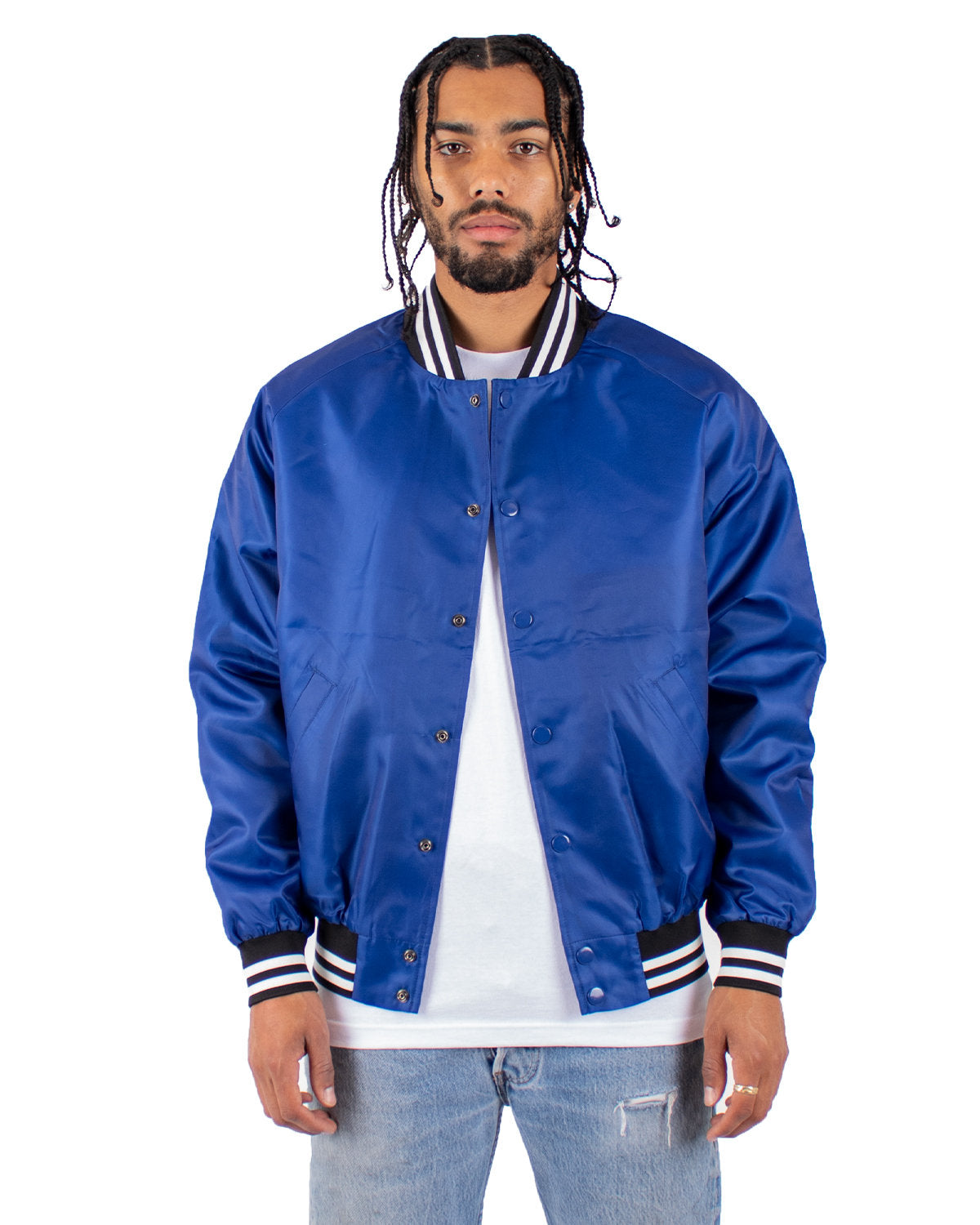 Shaka Wear Men's Varsity Bomber Jacket SHVBJ