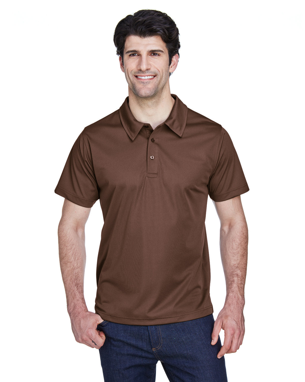 Team 365 Men's Command Snag Protection Polo TT21 SPRT DARK BROWN