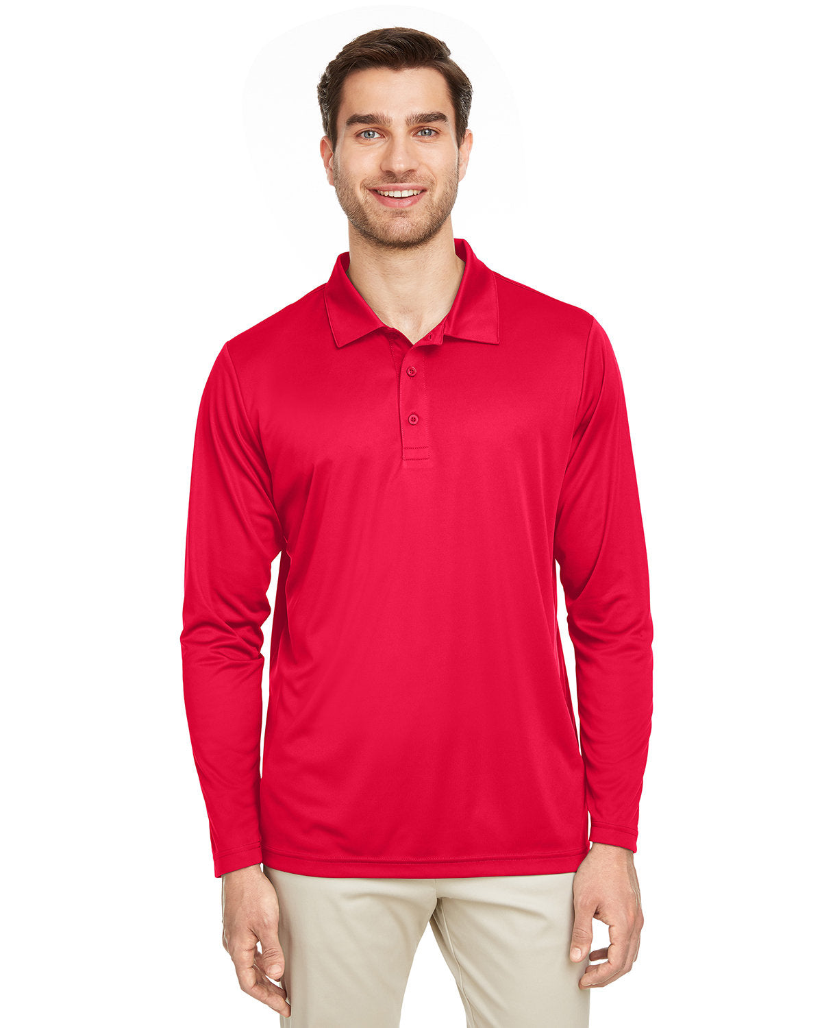 Team 365 Men's Zone Performance Long Sleeve Polo TT51L