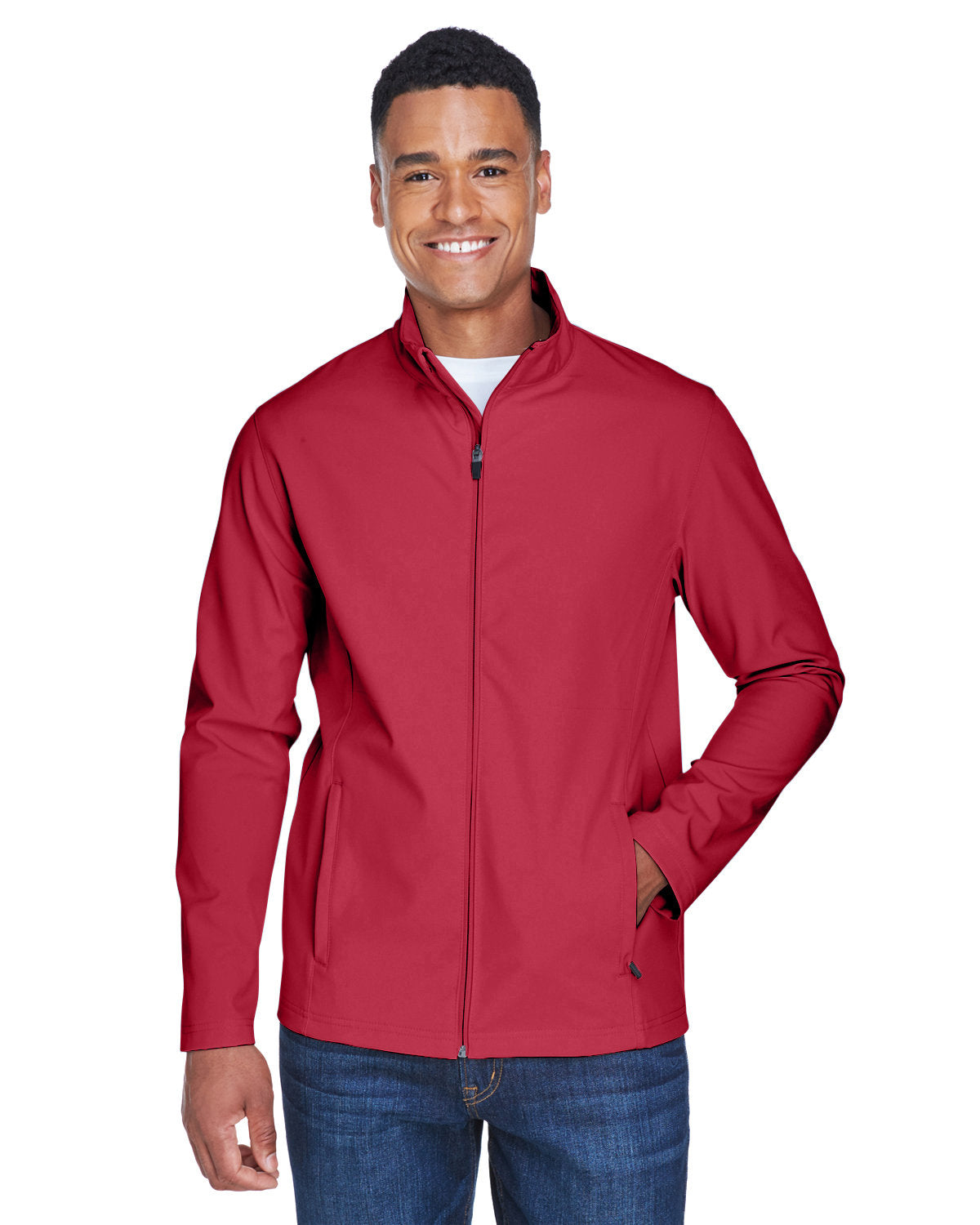 Team 365 Men's Leader Soft Shell Jacket TT80 SP SCARLET RED