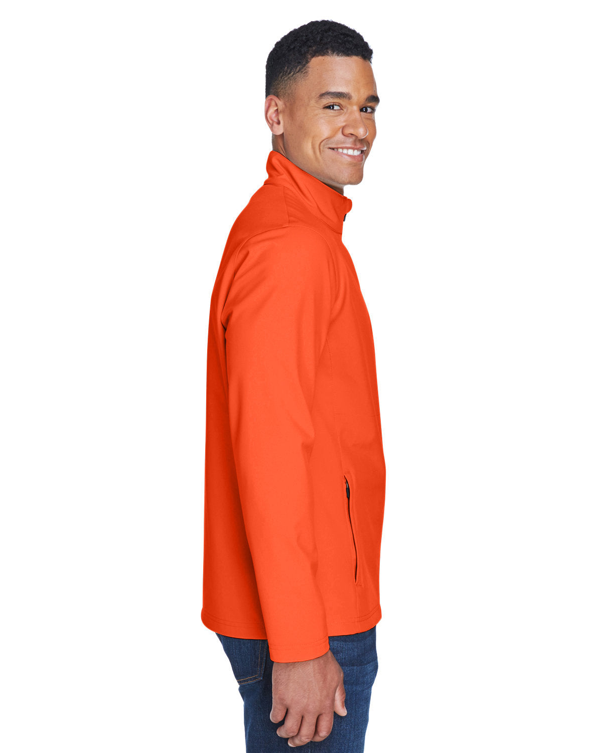 Team 365 Men's Leader Soft Shell Jacket TT80 SPORT ORANGE