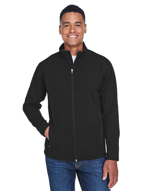 Team 365 Men's Leader Soft Shell Jacket TT80 BLACK