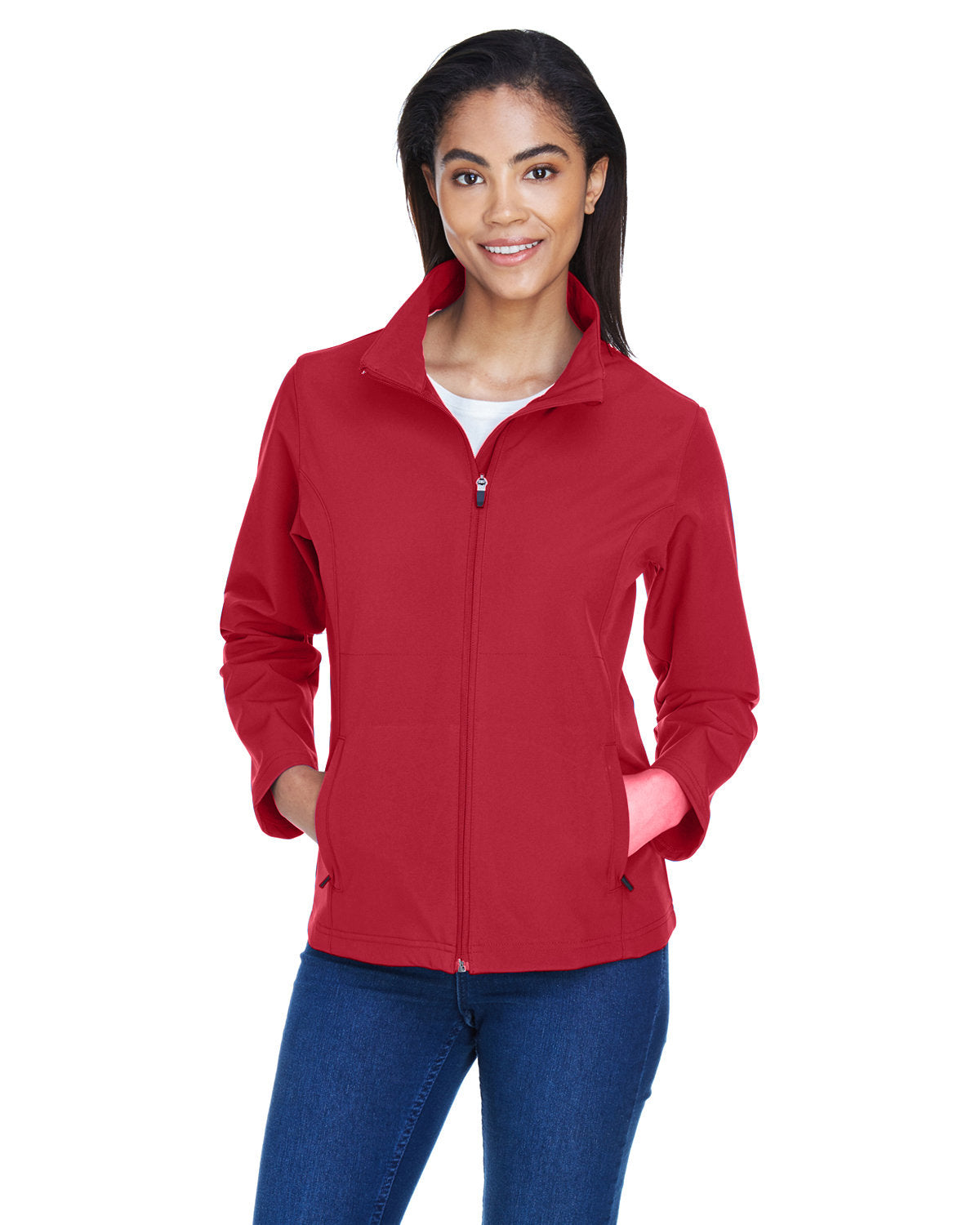 Team 365 Ladies' Leader Soft Shell Jacket TT80W SP SCARLET RED