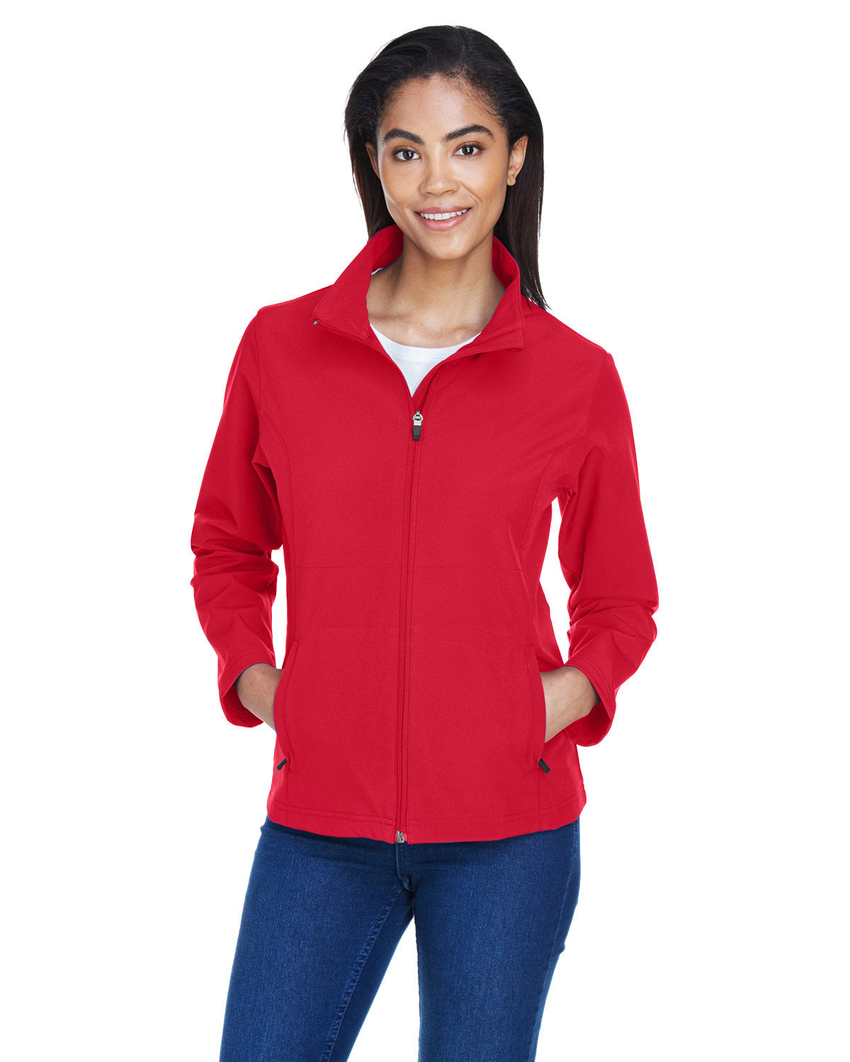 Team 365 Ladies' Leader Soft Shell Jacket TT80W SPORT RED