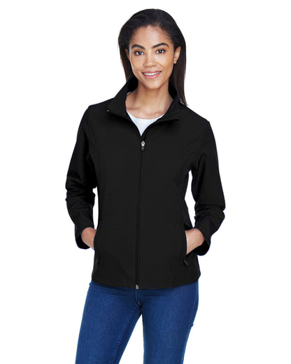 Team 365 Ladies' Leader Soft Shell Jacket TT80W BLACK