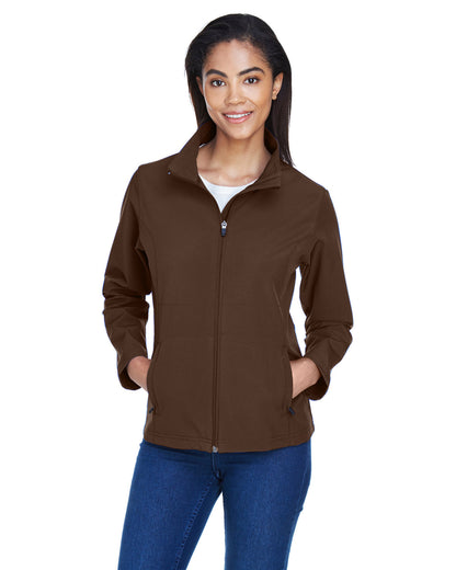 Team 365 Ladies' Leader Soft Shell Jacket TT80W SPORT DARK BROWN