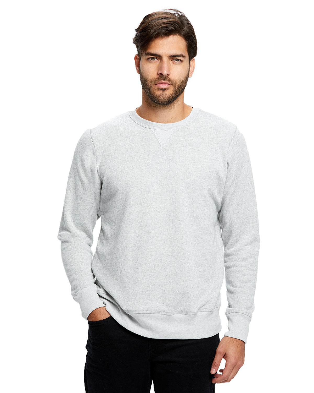 US Blanks Men's USA Made Long-Sleeve Pullover Sweatshirt US8000