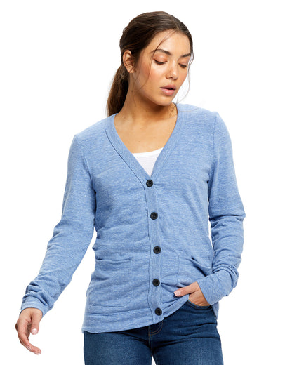 US Blanks Ladies' USA Made Long-Sleeve Cardigan US950