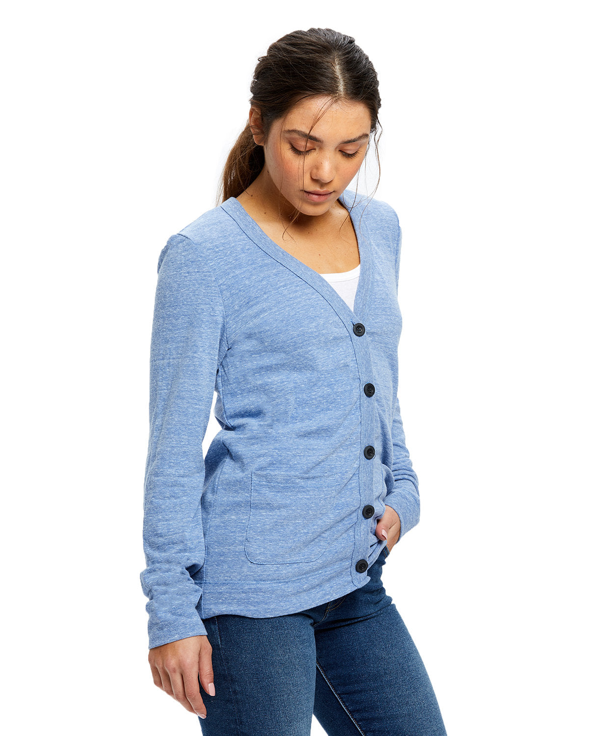 US Blanks Ladies' USA Made Long-Sleeve Cardigan US950