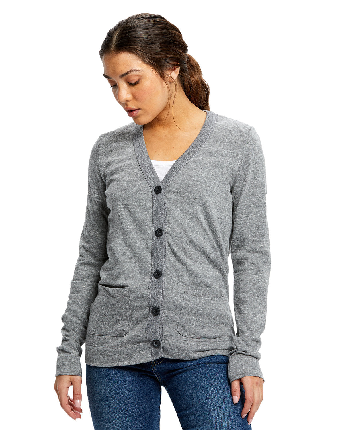 US Blanks Ladies' USA Made Long-Sleeve Cardigan US950