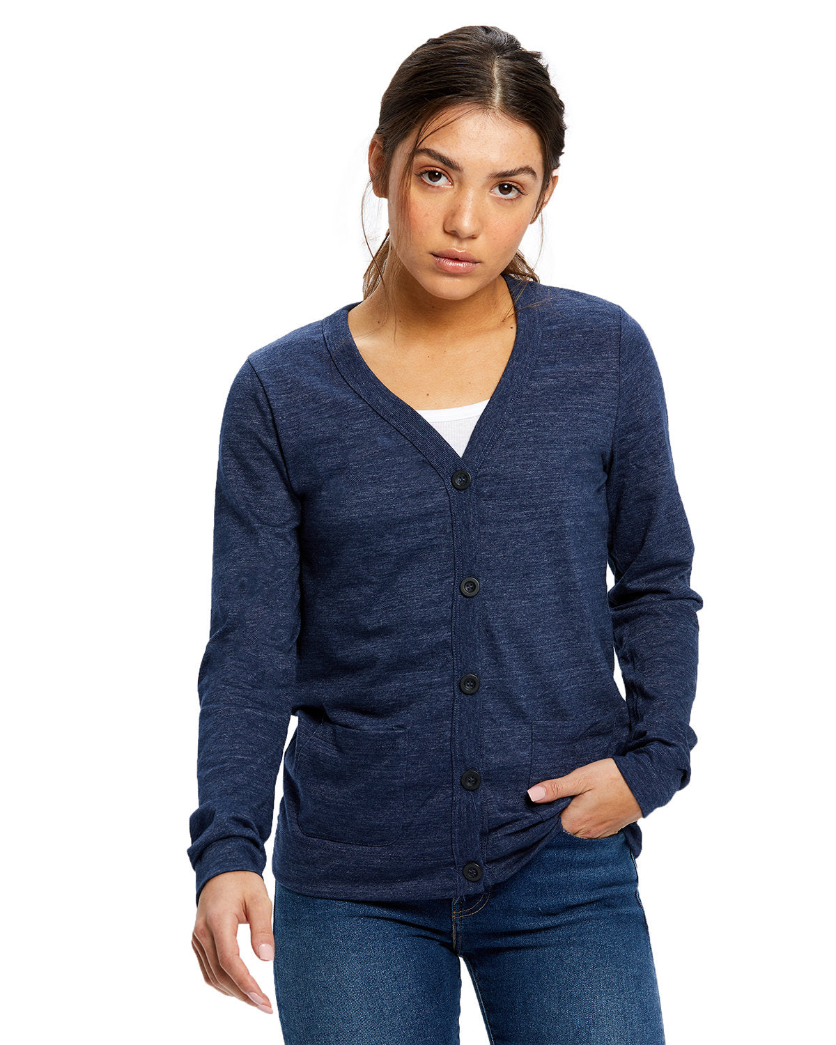 US Blanks Ladies' USA Made Long-Sleeve Cardigan US950