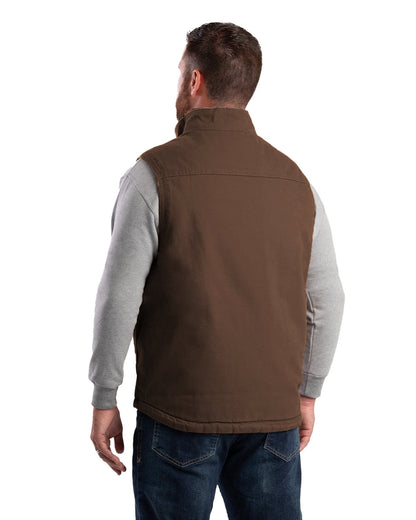 Berne Men's Heartland Sherpa-Lined Washed Duck Vest V818