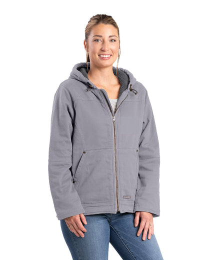 Berne Ladies' Sherpa-Lined Twill Hooded Jacket WHJ48