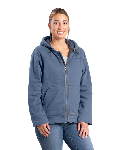 Berne Ladies' Sherpa-Lined Twill Hooded Jacket WHJ48