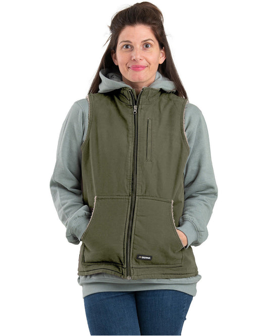 Berne Ladies' Sherpa-Lined Softstone Duck Vest WV15